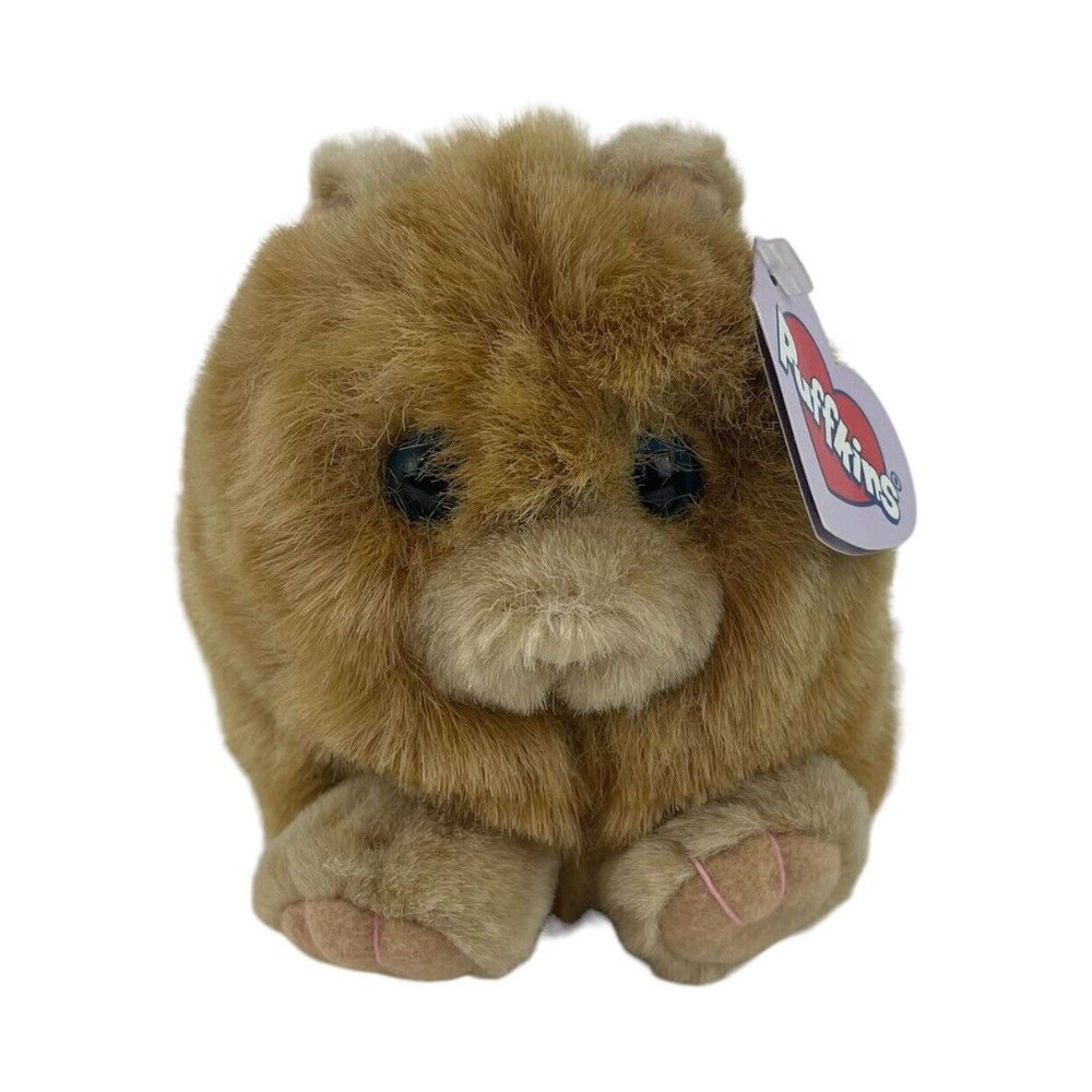 Puffkins Cinnamon Cat 5” Plush Tan Stuffed Toy Kitty Vtg 1994 Blue‎ Eyes Swibco